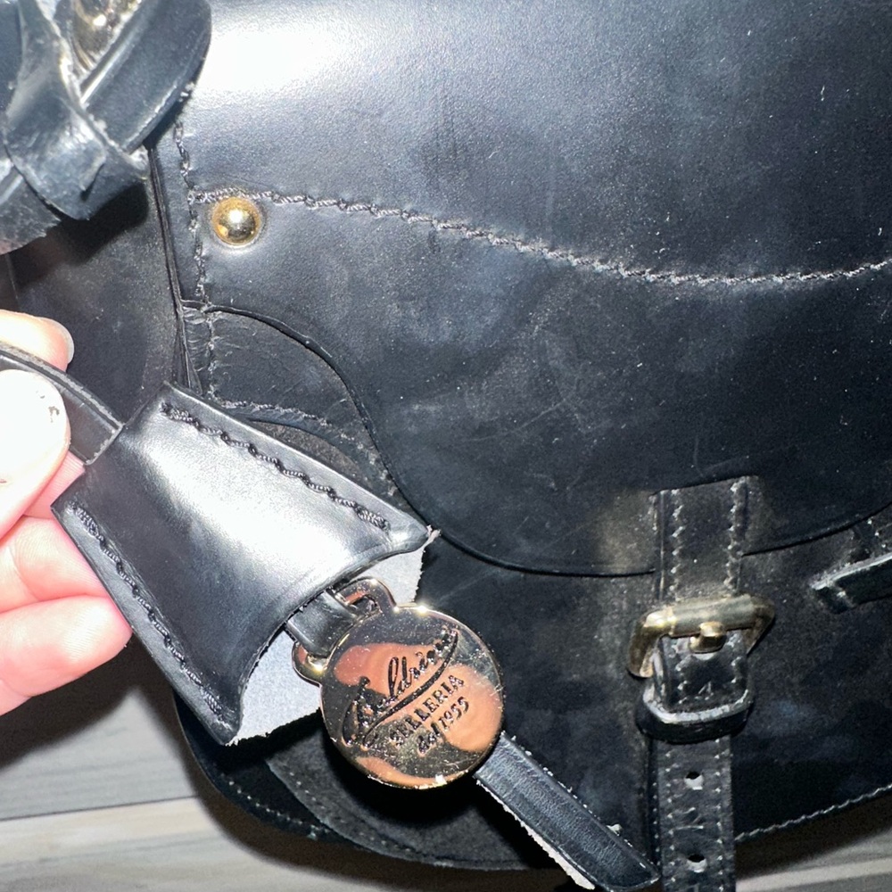 Boldrini selleria -Black Sveva Italian leather saddle bag - Picture 5 of 6